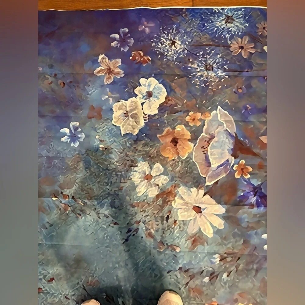 5’ x 7’ HUGE WALL FABRIC LIVE SHOW BACKDROP PICTURE PROPS FLORAL BUTTERFLY NEW